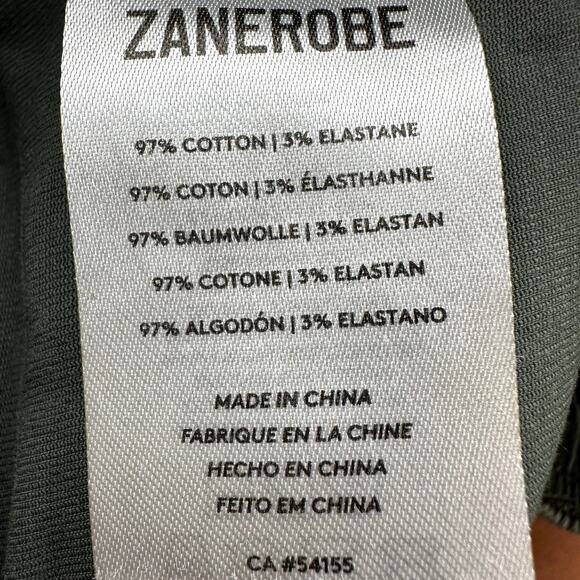 Zanerobe Shorts Drawstring Zip Pockets Streetwear Stretch Olive Green 36 - Picture 3 of 5